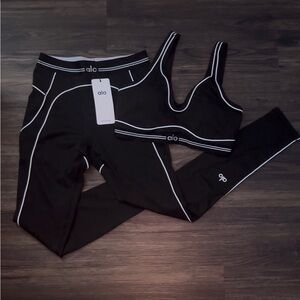 ALO Yoga Black and White Pants & Jumpsuit Set